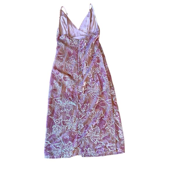 Lulus katrin mauve burnout velvet floral print midi dress - Picture 8 of 9